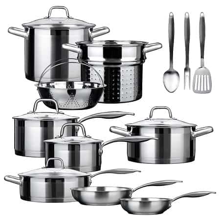 what's included in the duxtop stainless steel cookware set