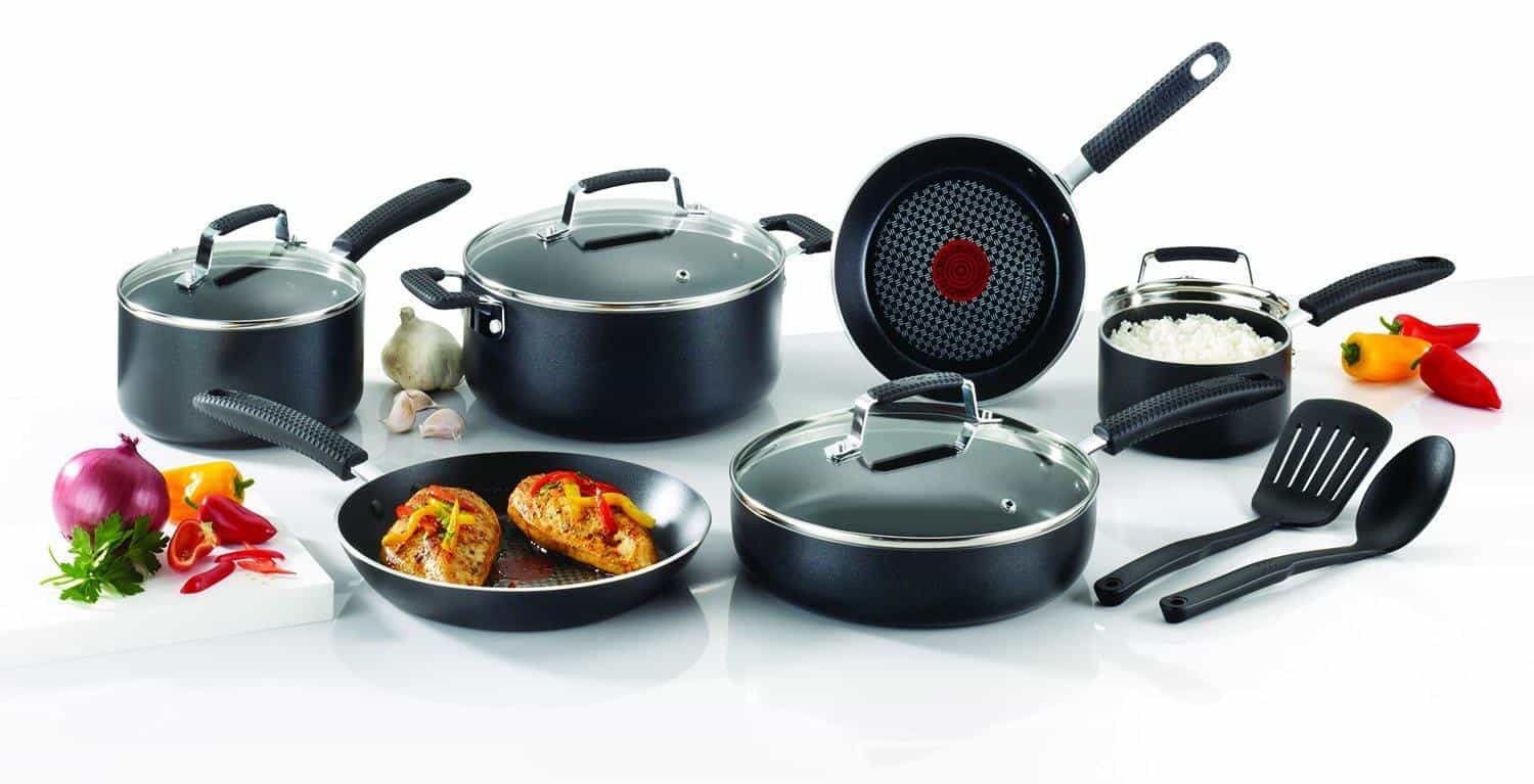 what's included in the t fal cookware set