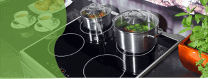 cooking vegetables on a 4 hob built-in induction cooktop