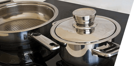 frypan being used on glass cooktop